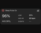 Le nouveau widget Sleep Pulse Ox de l'application Garmin Connect comporte une mystérieuse section Événements. (Source de l'image : Gadgets & Wearables)