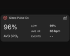 Le nouveau widget Sleep Pulse Ox de l'application Garmin Connect comporte une mystérieuse section Événements. (Source de l'image : Gadgets &amp; Wearables)