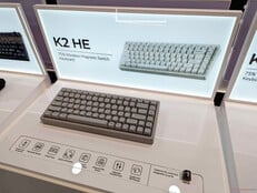 Clavier de jeu sans fil Keychron K2 HE Concrete. (Source de l'image : Notebookcheck/Stephen Pereyra)