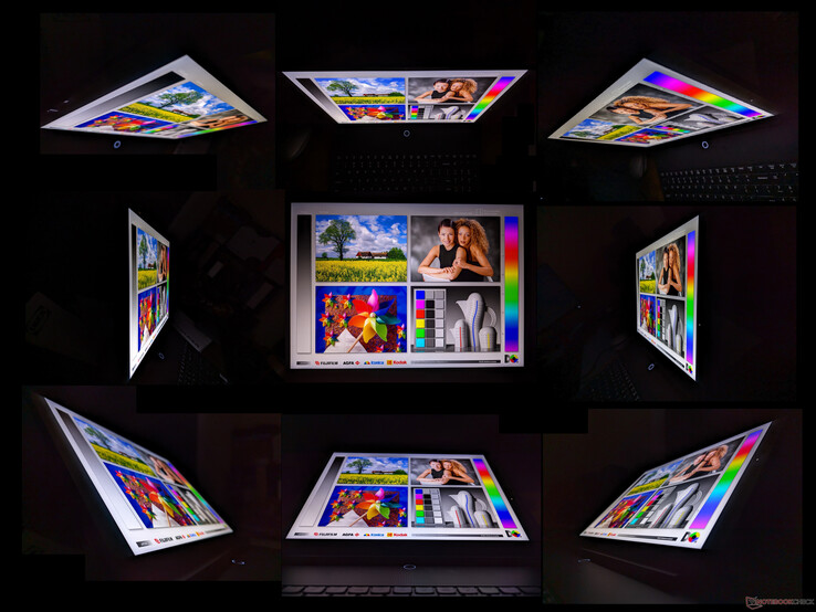 Les angles de vision du Mini-LED sont encore meilleurs que ceux de l'IPS et de l'OLED, car le panneau ne présente pas de changements de contraste majeurs ni d'effets d'arc-en-ciel sous des angles extrêmes