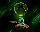 Une banderole relative au procès concernant la Xbox est affichée