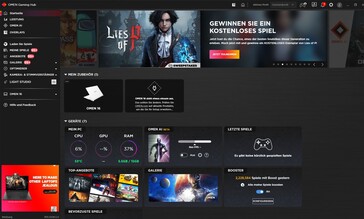 Même l'écran d'accueil de l'Omen Gaming Hub est largement surchargé