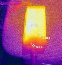 Températures de l'adaptateur d'alimentation (au repos)