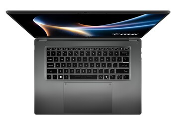 MSI Prestige 16 Flip AI+ - Clavier et pavé tactile. (Source de l'image : MSI)