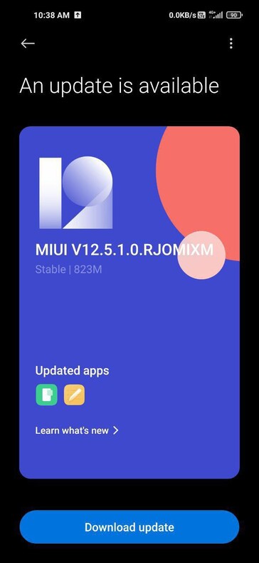 MIUI 12.5 pour le Redmi Note 9.