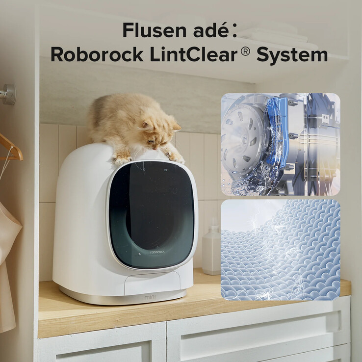 Le lave-linge séchant Zeo Mini de Roborock (Source de l'image : Roborock)