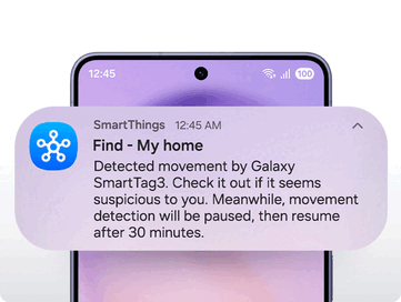 Notification de lieu du Samsung SmartTag 3.