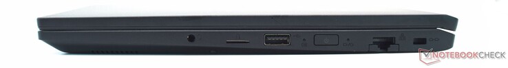 3.prise casque 5 mm, lecteur de carte microSD, USB Type-A, Gigabit LAN, fente Kensington