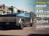 La batterie du Cybertruck a une autonomie de 320 miles (image : Top Gear/YT)