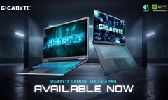 Les ordinateurs portables Gigabyte Gaming A16 PRO et Gaming A18 (Image source : Gigabyte)