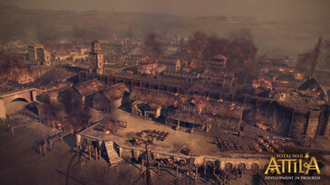 Une image montrant une ville dans Total War: Attila.