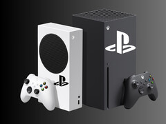 Maquette de consoles Xbox affichant le logo Sony PlayStation (Source de l'image : Sony PlayStation, Microsoft Xbox Gaming, avec modifications)