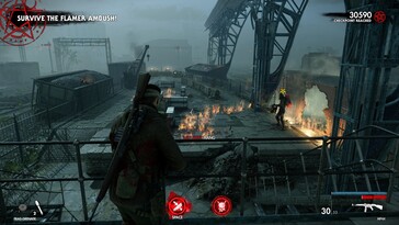 Photo : une capture d'écran du jeu Zombie Army 4.