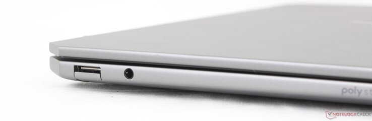 À gauche : USB-A (10 Gbps), casque d'écoute 3,5 mm