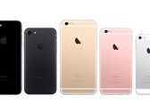 De gauche à droite : Apple iPhone 7 Plus, iPhone 7, iPhone 6s Plus, iPhone 6s, iPhone SE. (Source de l'image : AppleInsider - édité)