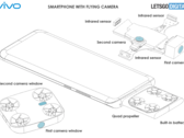 Vivo fait breveter le "téléphone à caméra de vol". (Source : OMPI via LetsGoDigital)