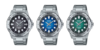 De gauche à droite : les montres Casio Marine Sports MTD-140D-1AV, MTD-140D-2AV et MTD-140D-3AV. (Source de l'image : Casio, édité)