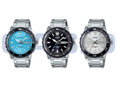 De gauche à droite, Casio MTD-125D-2A3V, MTD-125D-1A3V et MTD-125D-7AV. (Source de l'image : Casio)