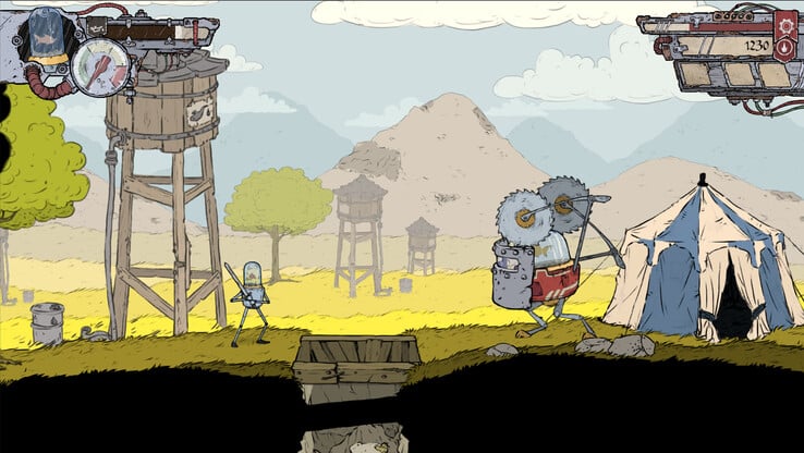 Image montrant un combat dans Feudal Alloy. (Source de l'image : Steam)