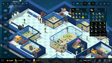 Image montrant l'interface de Megaquarium. (Source de l'image : Steam)