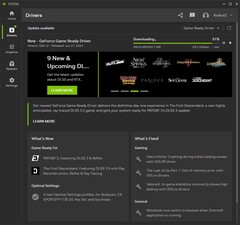 Nvidia GeForce Game Ready Driver 556.12 téléchargeable dans l'application Nvidia (Source : Own)