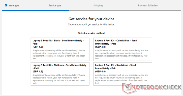 Microsoft ne fait pas payer beaucoup pour le remplacement des pieds des ordinateurs portables de surface. (Source de l'image : Microsoft)