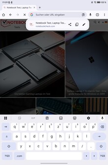Clavier en mode portrait