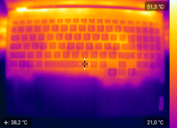 distribution de la température de surface - Sous charge