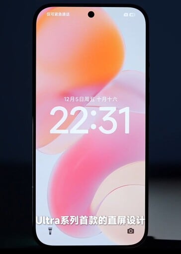 La face avant du téléphone fait ressortir le design arrondi (Source de l'image : Lu Weibing)
