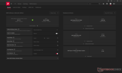 Écran d'accueil de l'AMD Adrenalin