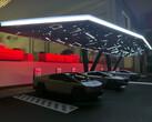 Tesla prévoit un design futuriste de station de superchargeurs Cyber Canopy. (Source de l'image : Max de Zegher/X)