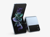 Le Galaxy Z Flip4 devrait arriver à l'automne. (Image source : @OnLeaks &amp; 91mobiles)