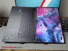 Ordinateur portable Gigabyte Gaming A16 Pro GA6DH vue de face avec l'écran ouvert et le clavier visible