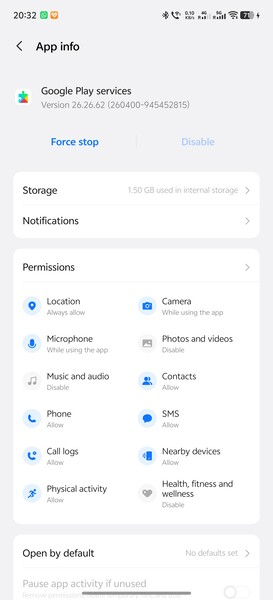 Google Pay fonctionnait toujours correctement avec la version 26.26 de Play Services.