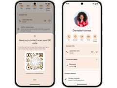 Image promotionnelle du système de vérification QR de Google dans Google Messages. (Source de l&#039;image : Google)