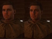 Une image présentant un modèle de personnage à droite pour Henry dans Kingdom Come: Deliverance 2 après la mise en œuvre du DLSS 5