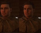 Une image présentant un modèle de personnage à droite pour Henry dans Kingdom Come: Deliverance 2 après la mise en œuvre du DLSS 5