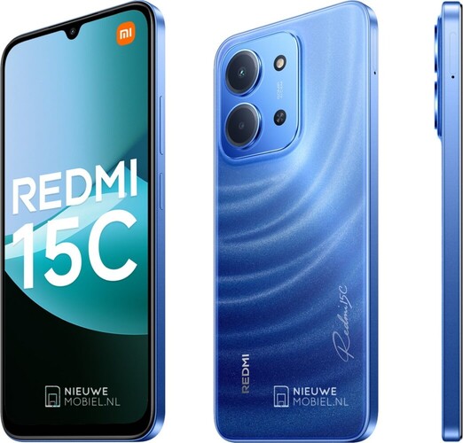 Le Redmi 15C en couleur Moonlight Blue. (Source de l'image : NieuweMobiel)
