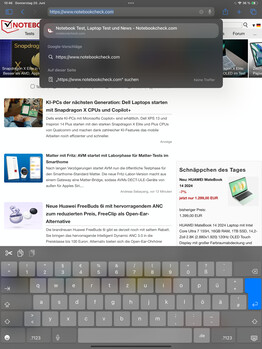 Clavier en format portrait