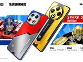 Le Tecno Spark 30 Pro reçoit une version Optimus Prime tandis que le Spark 30 Pro reçoit une version Bumblebee. (Image source Tecno via PR Newswire)