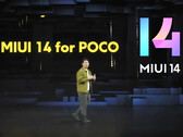 POCO a brièvement évoqué " MIUI 14 for POCO " lors de l'événement de lancement de la série POCO X5 cette semaine. (Image source : POCO via Xiaomiui)