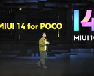 POCO a brièvement évoqué " MIUI 14 for POCO " lors de l'événement de lancement de la série POCO X5 cette semaine. (Image source : POCO via Xiaomiui)