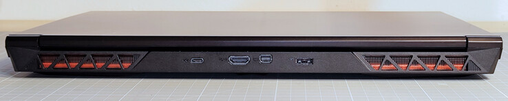 USB Type-C Gen 2x1, Mini DisplayPort 1.4a (G-Sync), HDMI 2.1 (G-Sync ; HDCP 2.3), connecteur d'alimentation