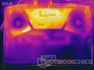 Aorus 15 - Relevé thermique : Sollicitations Prime95 et FurMark (au-dessous).