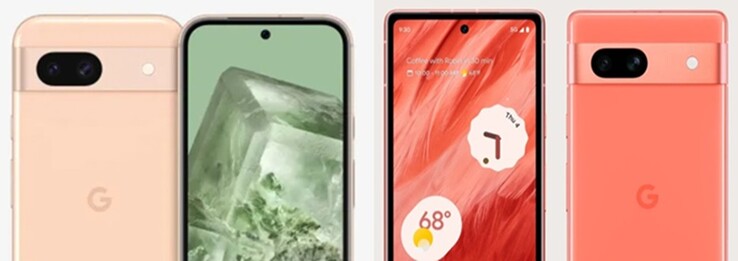 Google Pixel 8a et Google Pixel 7a (Image credit : SmartPrix and Google store - edited)