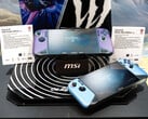 Les nouvelles versions Glacier Blue et Void Purple de l'actuel Claw 8 AI+ de MSI présentées au CES 2026 de Las Vegas. (Source de l'image : MSI)