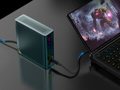 La OneXGPU Lite connectée à un OneXPlayer G1. (Source de l&#039;image : One-Netbook)