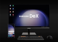 Samsung DeX in One UI 8 a une apparence plus moderne que la version présentée ici. (Source de l&#039;image : Samsung) 