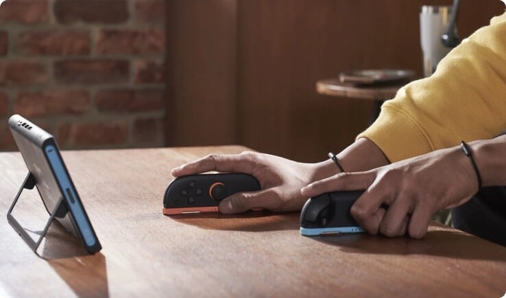 Les deux Joy-Cons peuvent être utilisés comme souris. (Source de l'image : Nintendo)