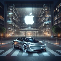 La voiture Apple n'existerait plus (image générée par DALL-E 3.0)